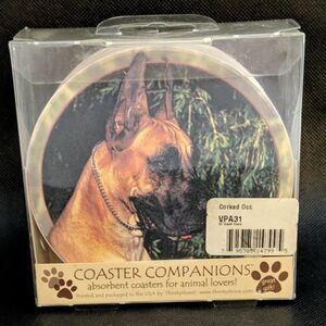 Thirstystone Coaster Companions Sandstone Fawn Great Dane Dog Coasters Set of 4